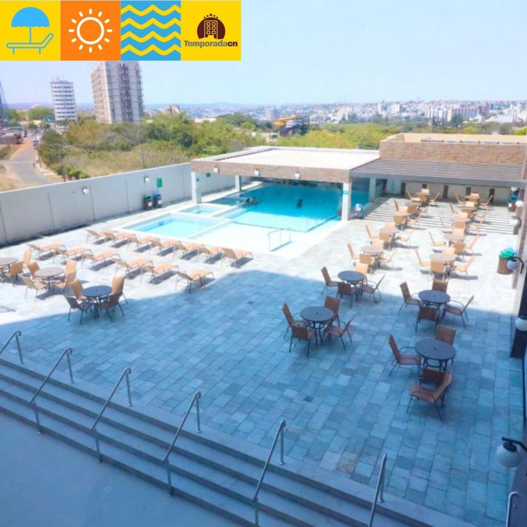卡达斯诺瓦斯Piazza Com Acesso Ao Acqua Park公寓式酒店 外观 照片